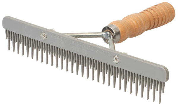 FLUFFER WOOD HANDLE COMB, GY